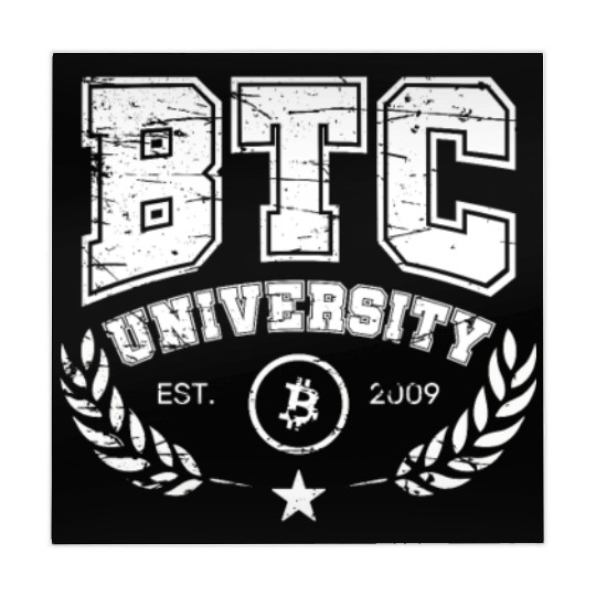 BTC University Bitcoin College vintage retro Mahjong Mats