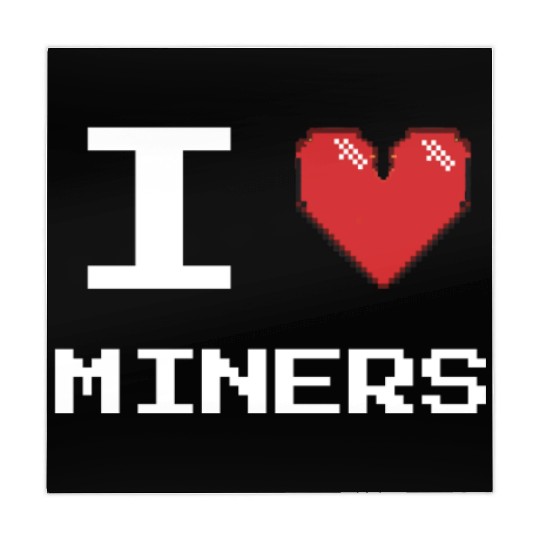 I love Miners Miner Mining Gamer Crypto Mahjong Mats