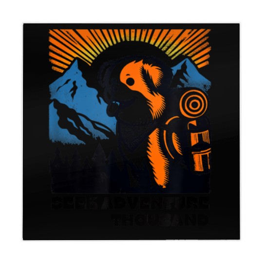 Unisex camping vintage travel dog Mahjong Mats