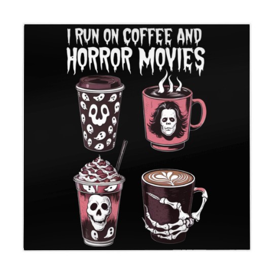 I Run on Coffee And Horror Movies Scary Halloween Mahjong Mats