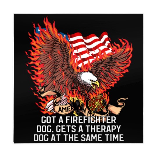 Gets a Firefighter Dog Therapy Dog Fire Department Mahjong Mats