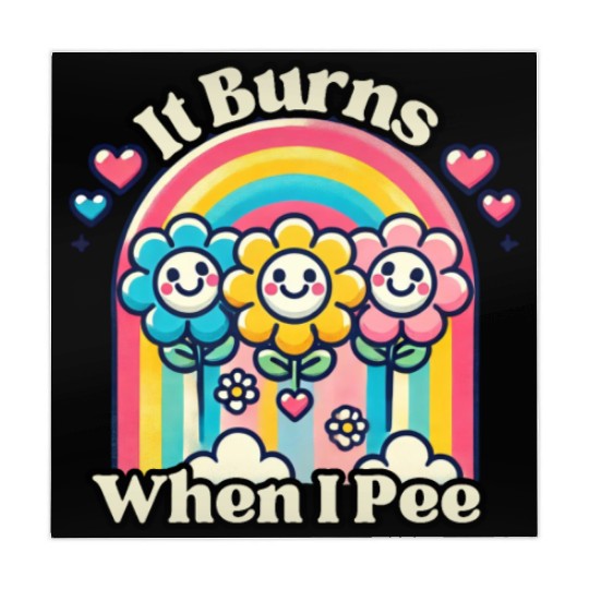 It Burns When I Pee Retro Inappropriate Mahjong Mats