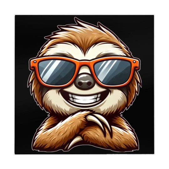 Cool sloth sunglasses summer cartoon animal Mahjong Mats