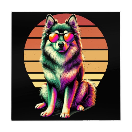 Retro Sunset Sunglasses Swedish Vallhund Mahjong Mats