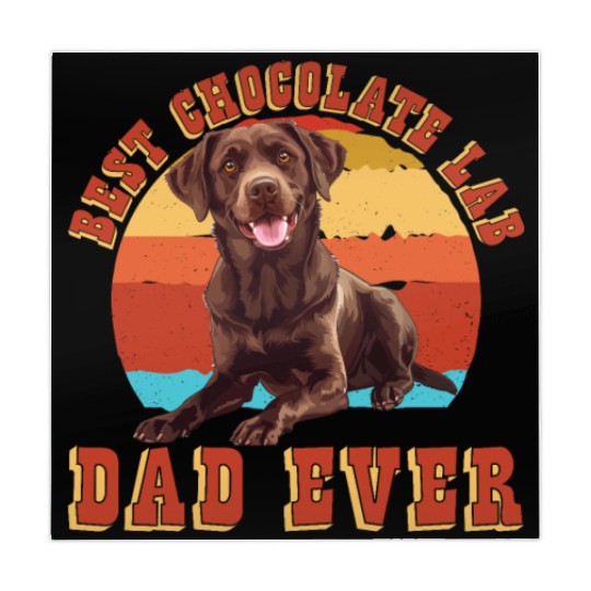 Brown Labrador BEST CHOCOLATE LAB DAD EVER Men Mahjong Mats