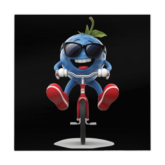 Blueberry Cycling On Bike Realistic Mahjong Mats