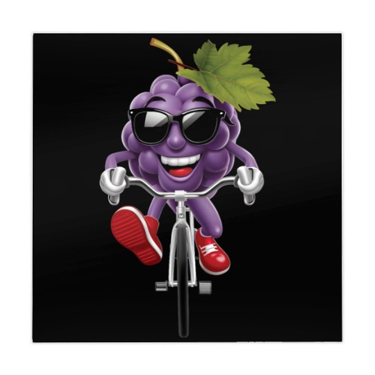 Grapes Cycling On Bike Realistic Mahjong Mats