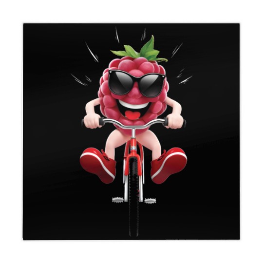 Raspberry Cycling On Bike Realistic Mahjong Mats
