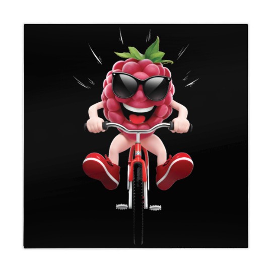 Raspberry Cycling On Bike Realistic Mahjong Mats