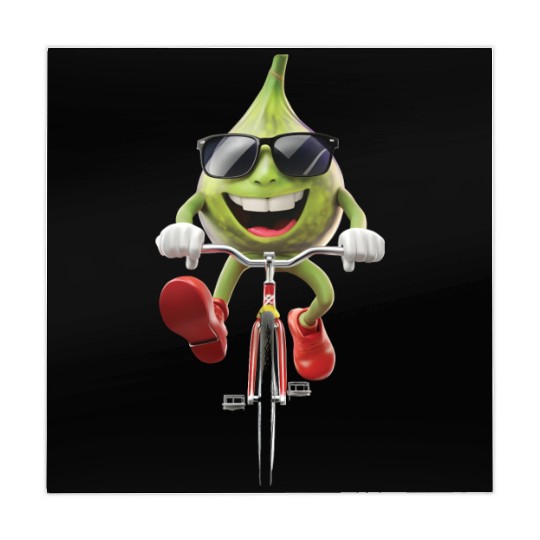 Fig Cycling On Bike Realistic Mahjong Mats