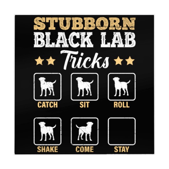 Labrador STUBBORN BLACK LAB TRICKS Labrador Mahjong Mats