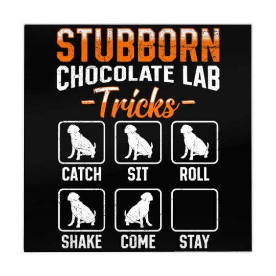 Labrador STUBBORN CHOCOLATE LAB TRICKS Mahjong Mats