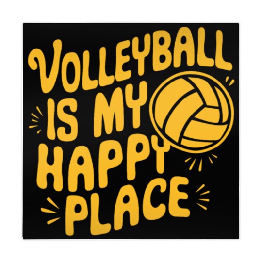 Volleyball Volleyballer Is My Happy Place Mahjong Mats