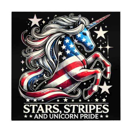 Star-Spangled Unicorn with American Pride and Mahjong Mats