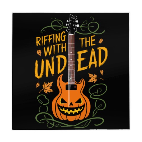 musical pumpkin autumn vibes spooky guitar autumn Mahjong Mats