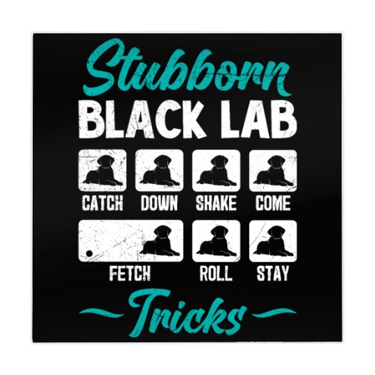 Labrador STUBBORN BLACK LAB TRICKS Labrador Mahjong Mats
