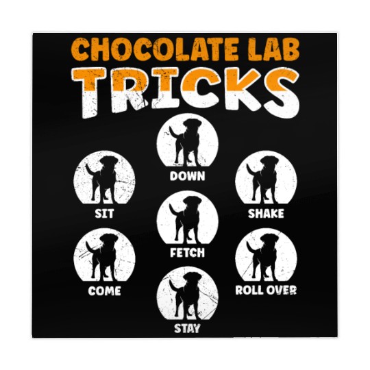 Labrador Funny CHOCOLATE LAB TRICKS Stubborn Mahjong Mats
