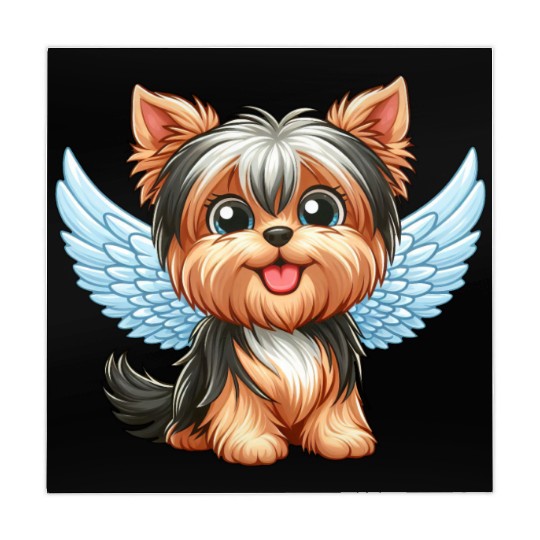 Cute Yorkshire Terrier with angel wings Mahjong Mats