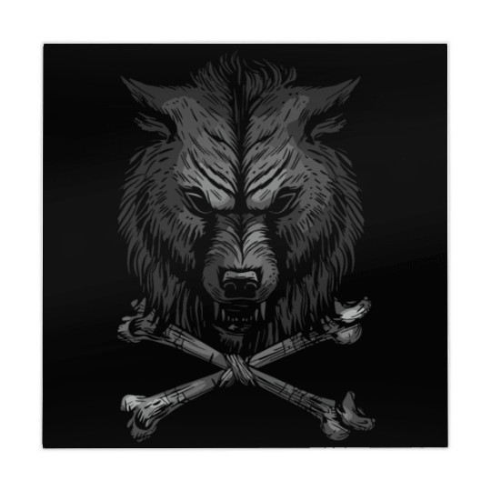 Wolf Skull and Crossbones Mahjong Mats