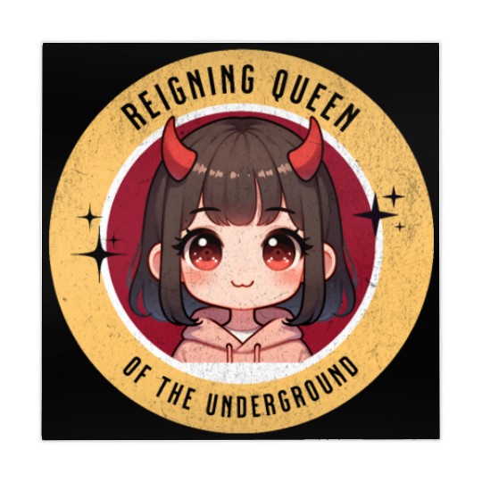 Queen of underground mean girl cute kawaii design Mahjong Mats