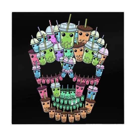 Bubble Tea Skull Mahjong Mats Men Boba Tea