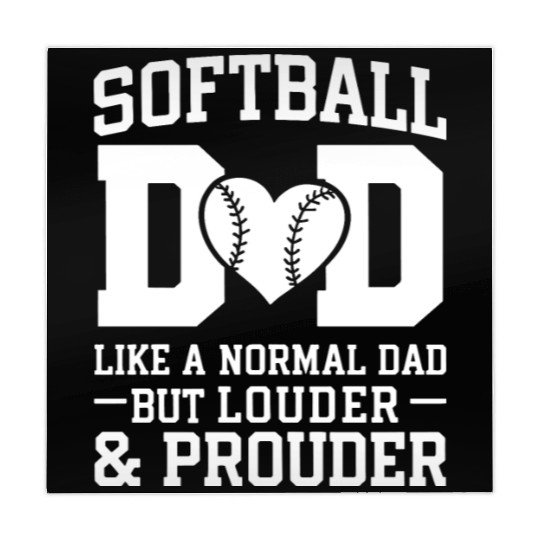 Louder Softball Dad Funny Daddy Father's Day Mahjong Mats