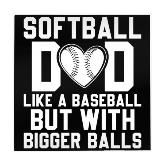Bigger Balls Softball Dad Funny Daddy Father's Day Mahjong Mats