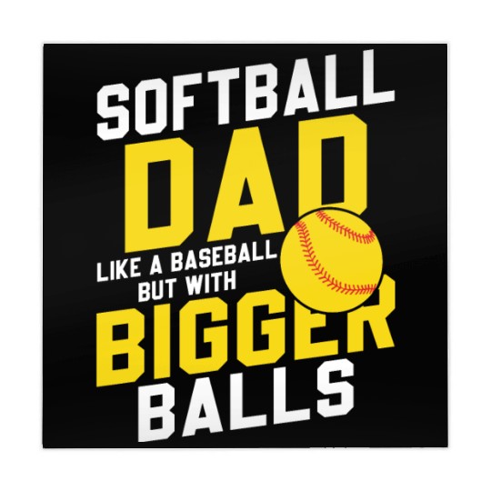 Bigger Balls Softball Dad Funny Daddy Father's Day Mahjong Mats