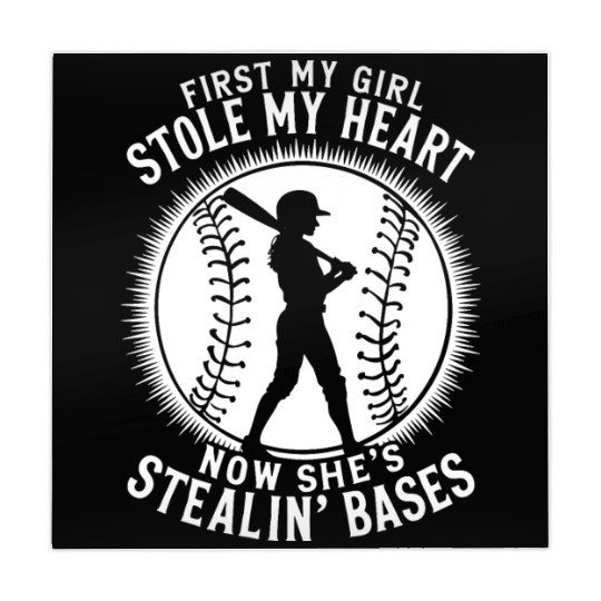 Stole Heart Softball Dad Funny Daddy Father's Day Mahjong Mats