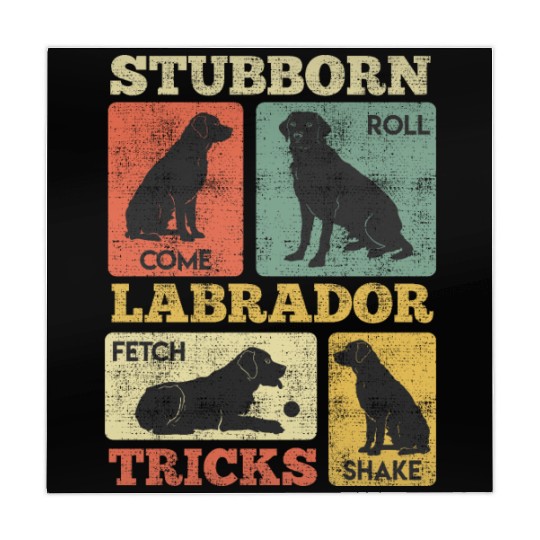 Labrador Lover STUBBORN LABRADOR TRICKS Labrador Mahjong Mats