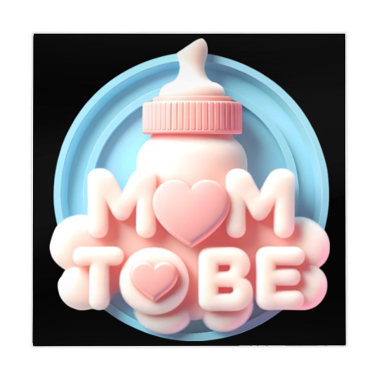 Cute Mom To Be Baby Announcement Design Mahjong Mats