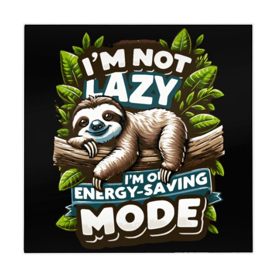 Funny Sloth Mahjong Mats - Energy-Saving Mode Humor