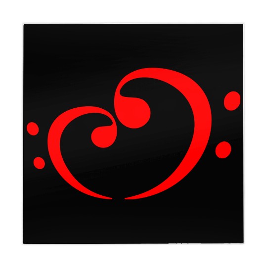 2 Music Bass Clef Heart Love Note Two Treble Sound Mahjong Mats