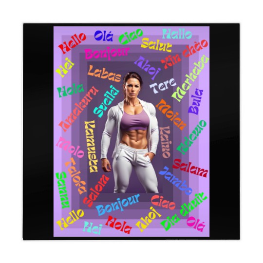 Multi language gym design Mahjong Mats