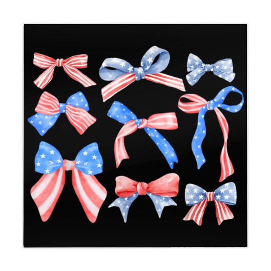 Red White Blue American Coquette Mahjong Mats