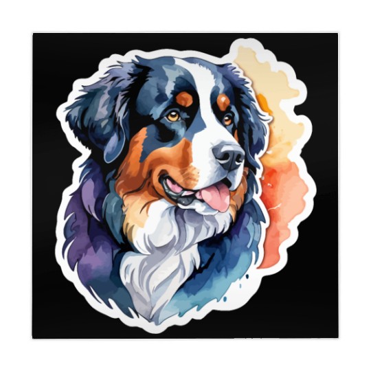 Bernese Mountain Dog Watercolor Mahjong Mats