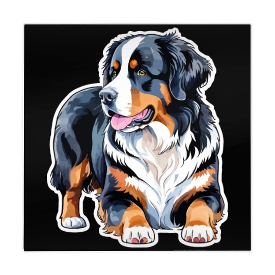 Bernese Mountain Dog Watercolor Mahjong Mats