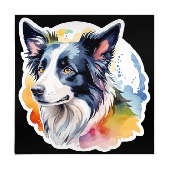 Border Collie Watercolor Mahjong Mats