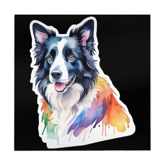 Border Collie Watercolor Mahjong Mats