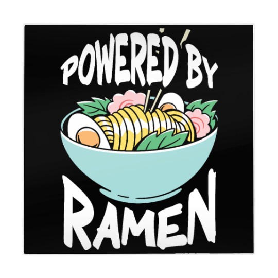 Powered By Ramen Anime Japanese Soup Cup Noodle Mahjong Mats