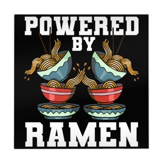 Powered By Ramen Anime Japanese Soup Cup Noodle Mahjong Mats