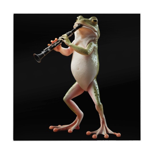 Frog Playing Clarinet Realistic Mahjong Mats