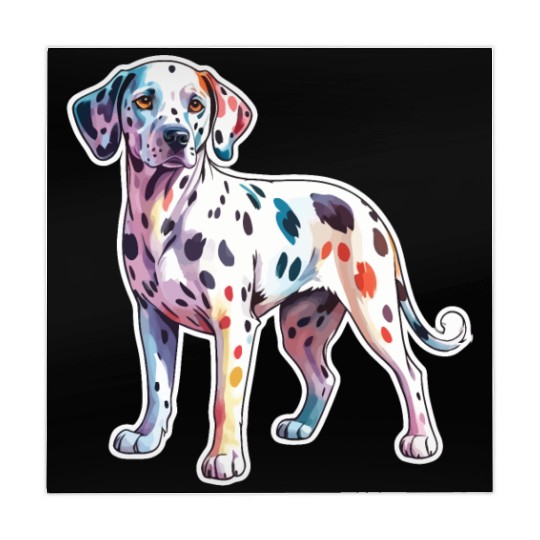 Dalmatian Dog Watercolor Mahjong Mats