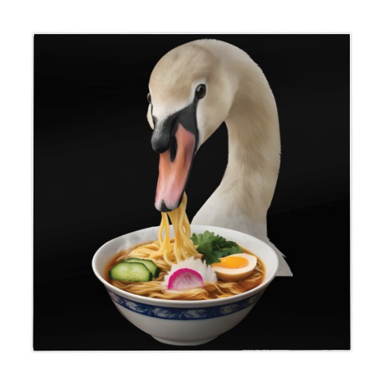 Swan Eating Ramen Realistic Mahjong Mats