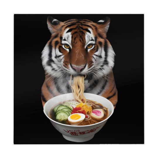 Tiger Eating Ramen Realistic Mahjong Mats