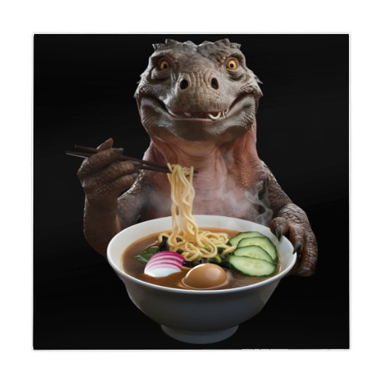 Komodo Eating Ramen Realistic Mahjong Mats