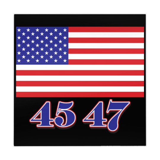 Patriotic American Flag with Bold Numbers Mahjong Mats