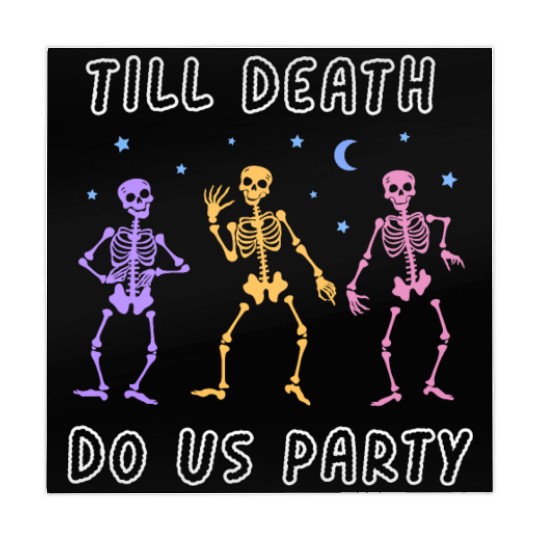 Til Death Do Us Party Halloween Dancing Skeleton Mahjong Mats