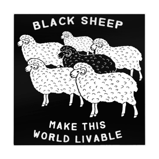 Black sheep make this world livable Mahjong Mats