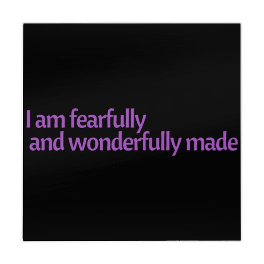 I am fearfully and wonderfully made affirmation Mahjong Mats